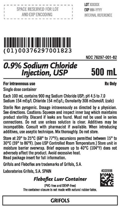 500 mL Nacl 09 Container Fleboflex Luer Lg